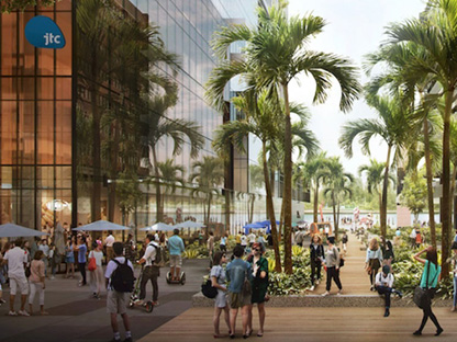 Artist's impression of Punggol Digital District, where Singapore Institute of Technology is located