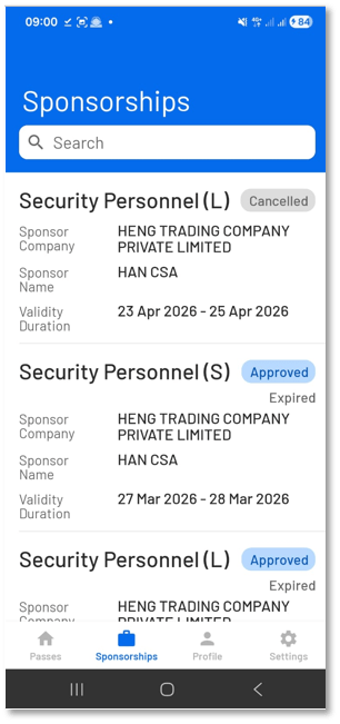 Jurong Island Pass App Sponsorships