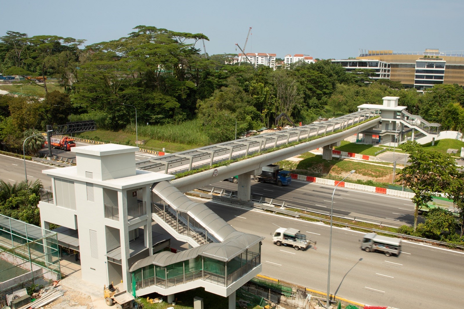 The pedestrian overhead bridge aims to improve connectivity to Jurong Innovation District