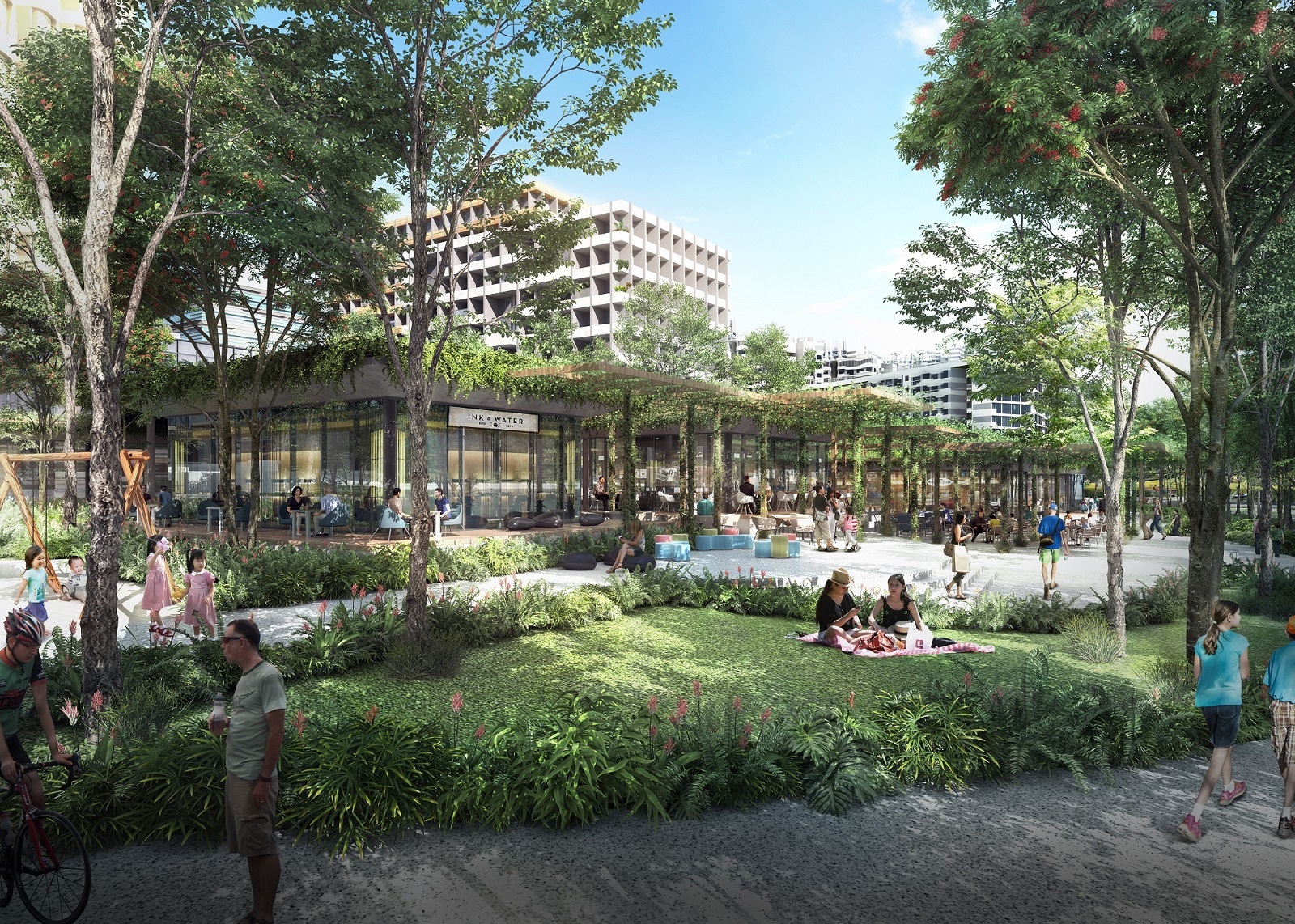 Punggol Digital District brings together the work, student and residential communities in a thoughtful setting. 